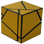 limCube 2x2x2 Ghost Cube Golden Stickered Black