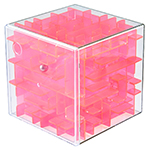MoYu Mini 3D Maze Puzzle Cube Transparent Red