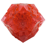 LanLan Gear Rhombic Dodecahedron Cube Collective Edition Transparent Red