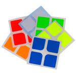 Supersede Full-bright C Oracal Cube Stickers for DaYan 2x2 46mm Magic Cube