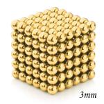 216pcs 3mm Magnetic Balls Puzzle Toy Golden