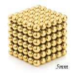 216pcs 5mm Magnetic Balls Puzzle Toy Golden