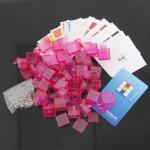 MuFang 3x3x3 Magic Cube DIY Kit Transparent Pink