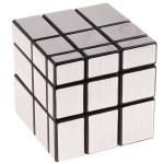 3x3x3 Brushed Silver Mirror Magic Cube Black
