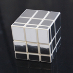 3x3x3 Silver Mirror Magic Intelligence Test Cube White