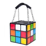 PU Leather Rubik's Cube Handbag