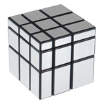 ShengShou Brushed Silver Mirror Magic Cube Black