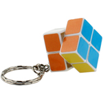Mini 2x2x2 Magic Cube Keychain White