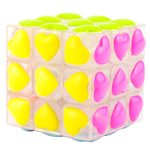 YongJun Heart Tiled 3x3x3 Magic Cube Puzzle Transparent