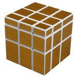ShengShou Brushed Golden Mirror Blocks Magic Cube White