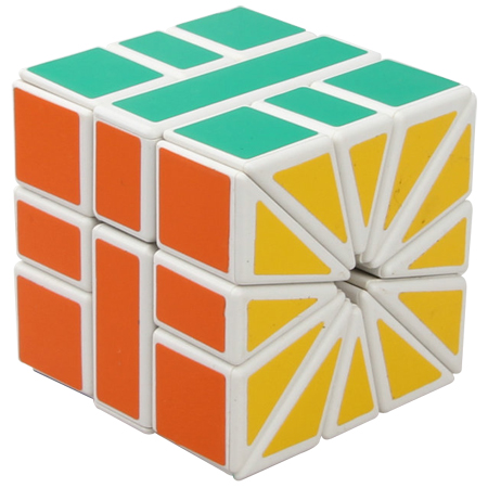 Blanco Wings of wind Gear Cube 2x2x2 New Type Magic Cube Speed Gear Cube Educación Puzzle Cube 