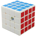YuXin Blue Kylin 4x4x4 Speed Cube 60mm White