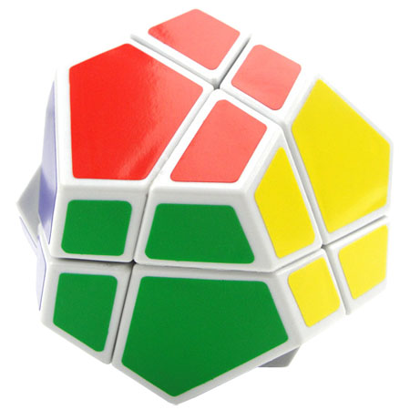 Lanlan Dodecahedron 2x2x2 Megaminx 12-Sided Magic Cube Twist Puzzle White 