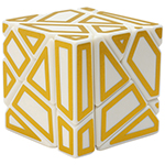 FangCun 3x3x3 Ghost Cube Hollow Golden Stickered White