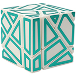 FangCun 3x3x3 Ghost Cube Hollow Green Stickered White