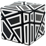 FangCun 3x3x3 Ghost Cube Hollow White Stickered Black