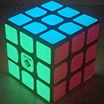 TC Glow in the Dark Luminous stickered 3x3x3 Magic Cube - Sq...