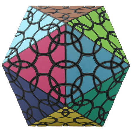 VeryPuzzle 20 Faced Clover Icosahedron D1 Magic Cube Twist Puzzle Black 