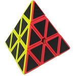 Carbon Fibre Stickered Pyraminx Magic Cube