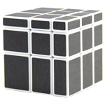ShengShou Brushed Dark Grey Mirror Blocks Magic Cube White