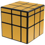 QiYi Brushed Golden Mirror Blocks Magic Cube Black