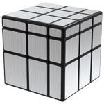 QiYi Brushed Silver Mirror Blocks Magic Cube Black