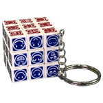 CB Emoticons 3x3x3 Magic Cube Keychain