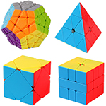 Cube Classroom 4 in 1 Megaminx SQ-1 Skewb Pyraminx Competition Cubes Packing