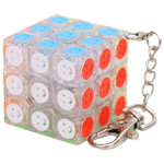 Zcube Smiley 3x3x3 Magic Cube Keychain Transparent