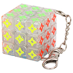 Zcube 4 Points Star 3x3x3 Magic Cube Keychain Transparent