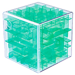 MoYu 3D Maze 60mm Speed Magic Cube Contest Twist Puzzle Toy Clear Blue 