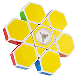 DianSheng 6 Petal Fidget Fingertip 1x3x3 Magic Cube White