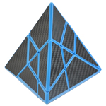 CB Ghost Pyraminx Cube Black Carbon Fibre Stickered