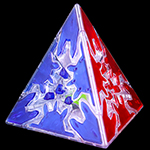 QiYi Gear Pyraminx Cube Transparent
