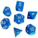 Games Dice-Set TRPG Polyhedral DND Dice D4 D6 D8 D10 D12 D20 Blue