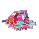 Melting Cube Brooch