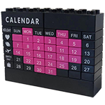 DIY Building Block Puzzle Calendar Black