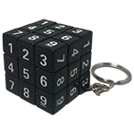 CB Numeral Style 3x3x3 Cube Keychain