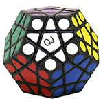 QJ Dot Megaminx Magic Cube Black
