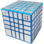 JuMo 5x5x5 Mirror Block Cube Blue Body with Silvery Stickers
