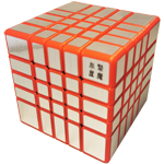 JuMo 5x5x5 Mirror Block Cube Red Body with Silvery Stickers