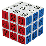 Cubetwist Sudoku 3x3x3 Magic Cube 6-Color Stickered White