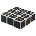 Cubetwist Sudoku 1x3x3 Magic Cube Black-Color Stickered White