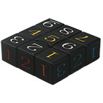 Cubetwist Sudoku 1x3x3 Magic Cube Black-Color Stickered Black