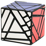 JuMo 4x4x4 Ghost Magic Cube Black Body with 6-Color Stickers