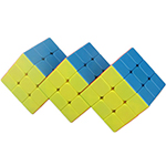 CubeTwist Triple Conjoined 3x3 Magic Cube Vesion 1 Stickerle...