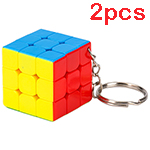 2pcs MJ 30mm 3x3x3 Magic Cube Keychain