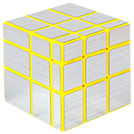 Shenghuo 3x3 Mirror Block Cube Yellow Body with Silvery Stic...