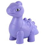 Cute Cartoon Brachiosaurus Dinosaur Magic Cube Purple