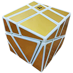 JuMo Ghost 2x3x3 Magic Cube Golden Stickered with White Body